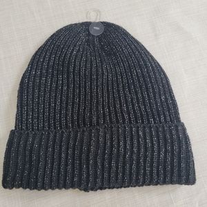 Style & Co  Men's or Woman's Black and Silver Sparkle Beanie Hat, NWT